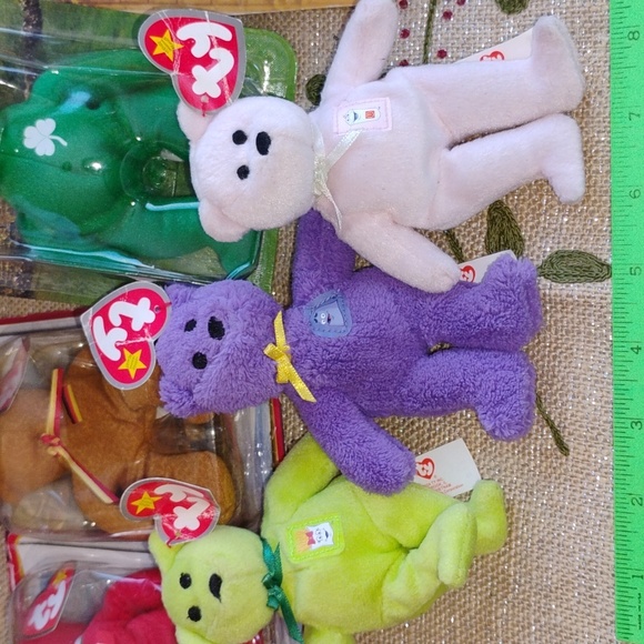 ty SHAKE, FRIES ๐ & GRIMACE (the Bears) MCDONALD'S BEANIE 2004 MINIS VNPLC - Picture 2 of 14